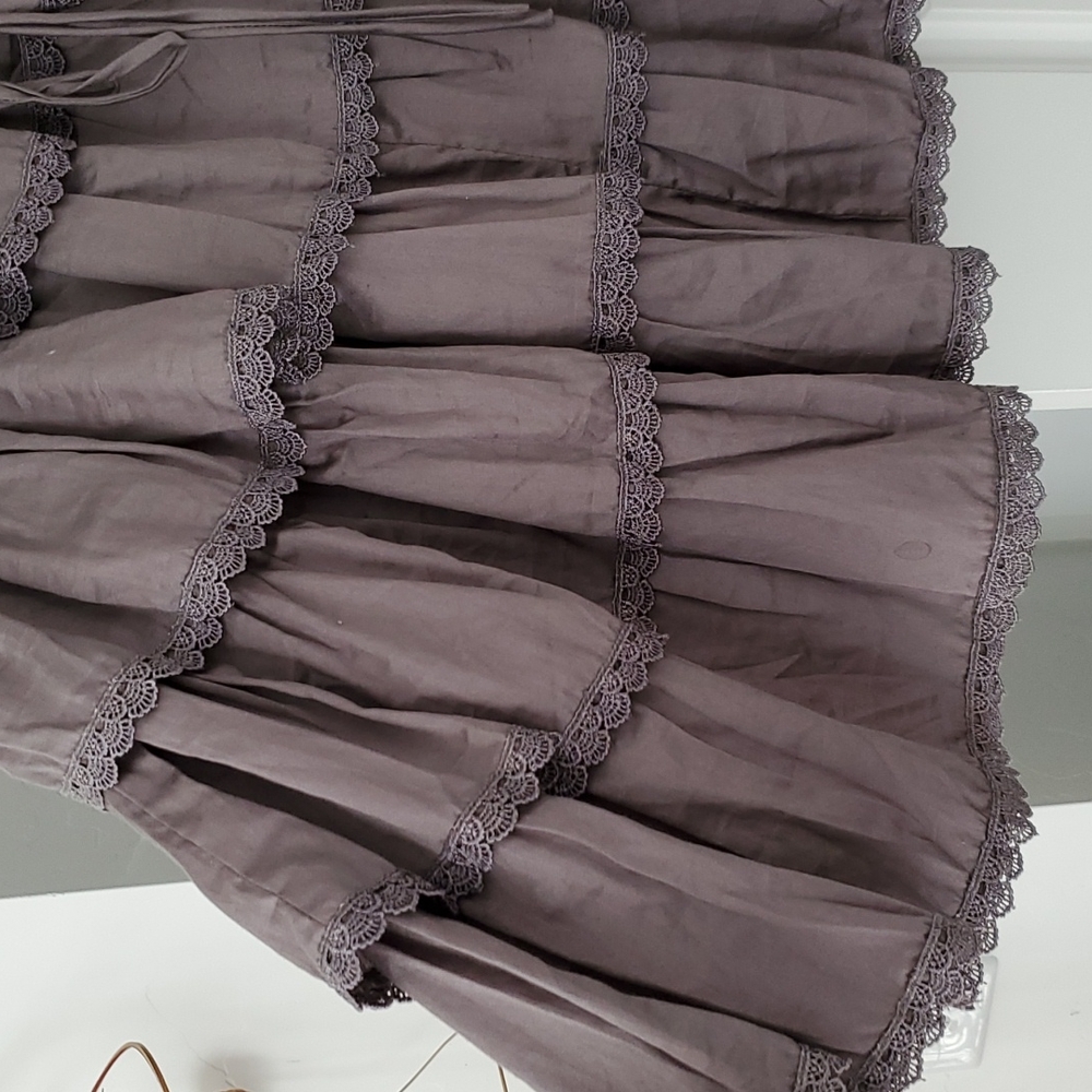 Layered tiered ruffle corset skirt gray - Picture 4 of 8